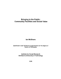 Community Facilities and Social Value