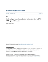 Creating Digital Open-Access Latin American Literature and Art Â•Fi INTI