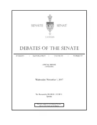 Debates of the Senate