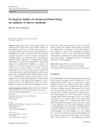 Ecological Studies of Ectomycorrhizal Fungi: an Analysis of Survey Methods