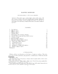 Elliptic Surfaces