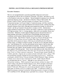 Eritrea 2019 International Religious Freedom Report