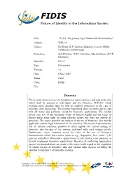 Future of Identity in the Information Society Summary