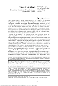States in Mind Anthony C. Lopez, Rose Mcdermott, and Michael
