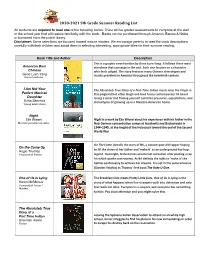 2020-2021 9Th Grade Summer Reading List