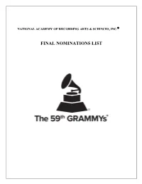 59Th Press List