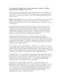 Cross-Cultural Communication: Silence, Time, Space, Formality, and Other Possible Misunderstandings (1,105 Words)