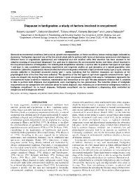 Diapause in Tardigrades: a Study of Factors Involved in Encystment