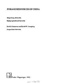 Forage Resources of China