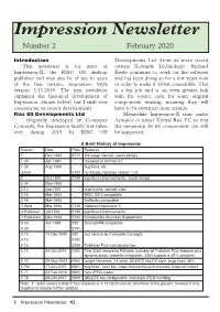 Impression Newsletter Number 2 February 2020