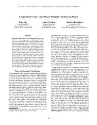 Large-Scale Cross-Game Player Behavior Analysis on Steam