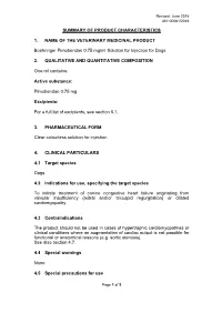 Summary of Product Characteristics 1. Name Of