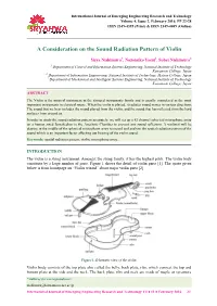 A Consideration on the Sound Radiation Pattern of Violin