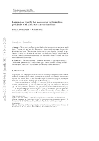 Arxiv:2011.09194V1 [Math.OC]