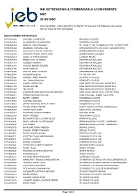 Ieb Outstanding & Commendable Achievements