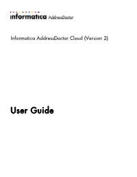 Informatica Addressdoctor Cloud (Version 2)
