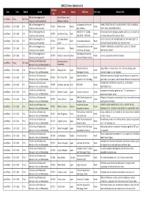 Poster Presentation Schedule