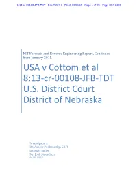 USA V Cottom Et Al 8:13-Cr-00108-JFB-TDT U.S. District Court District of Nebraska