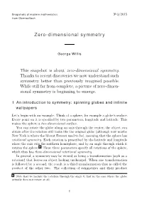 Zero-Dimensional Symmetry