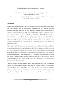 Abortion Rates Have Remained Surprisingly Stable Since the Early 1990S After an Initial Decline from 1975 (Date of Abortion Legalization in France) to 1990