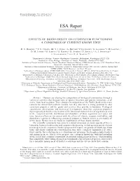 Effects of Biodiversity on Ecosystem Functioning: a Consensus of Current Knowledge