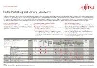Fujitsu Product Support Services – at a Glance