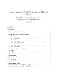 Imusic: Inessential Guide to Listening to Music on Athena