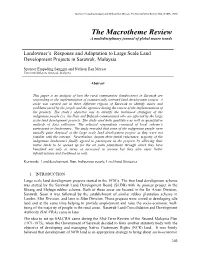 Landowner's Response and Adaptation to Large Scale Land