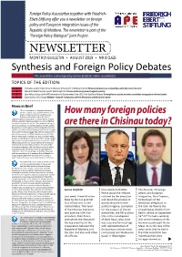 Newsletter on Foreign Policy and European Integration Issues of the Republic of Moldova