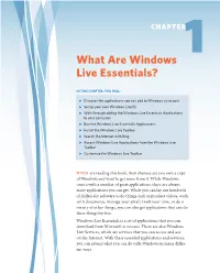 What Are Windows Live Essentials?