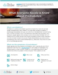 What Everyone Needs to Know About Prediabetes