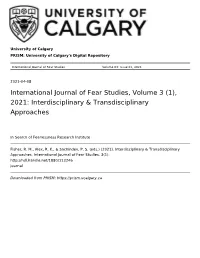2021: Interdisciplinary & Transdisciplinary