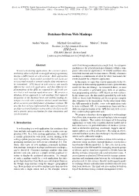Database-Driven Web Mashups