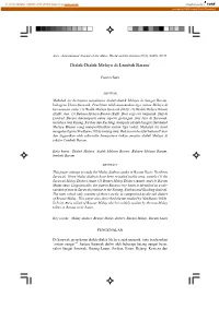 Dialek-Dialek Melayu Di Lembah Baram1