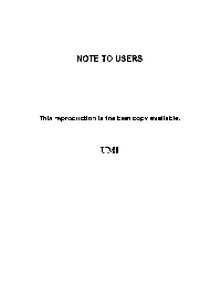 Note to Users