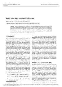 Status of the Mu2e Experiment at Fermilab