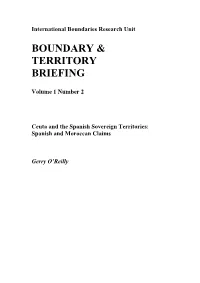 Boundary & Territory Briefing