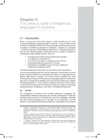 Chapter 3: the Perilous State of Indigenous Languages in Australia