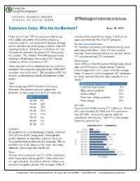 Experience Corps-Who Are the Members-AARP