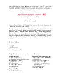 Has Today Made the Attached Presentation (The “Presentation”) to Investors of the Company