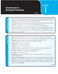 Introduction to Biological Chemistry