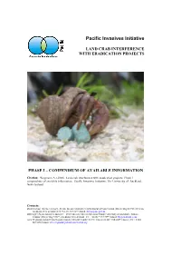 Land Crab Interference with Eradication Projects