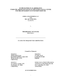Request for Arbitration