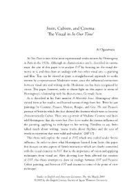Stein, Cubism, and Cinema: the Visual in in Our Time*