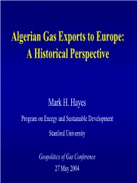 Geopolitics of Gas: an Analysis of Prospective Developments in The