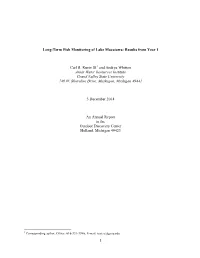 Long-Term Fish Monitoring of Lake Macatawa: Results from Year 1