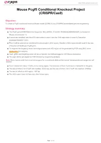 Mouse Pcgf5 Conditional Knockout Project (CRISPR/Cas9)