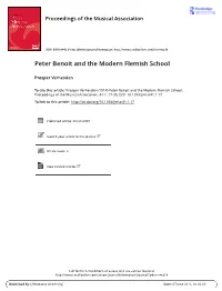 Peter Benoit and the Modern Flemish School