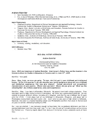 Srcd Oral History Interview