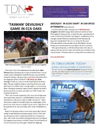Tasman= Devilishly Game in CCA Oaks Says a Lot for Her